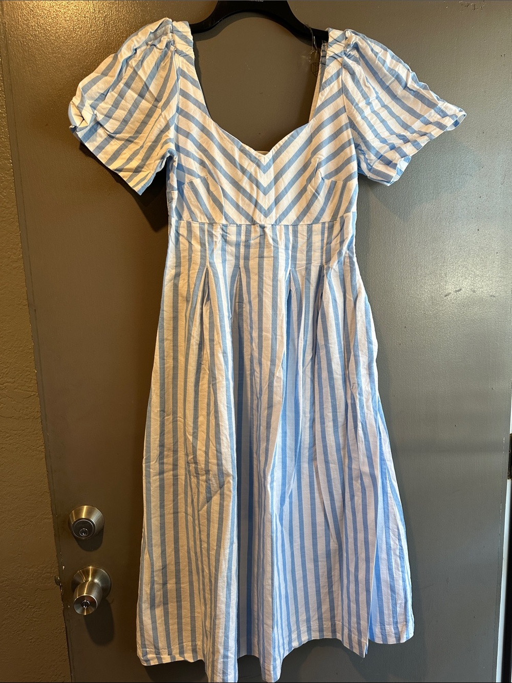 Blue and White Striped women’s Dress - Classic Summer Style